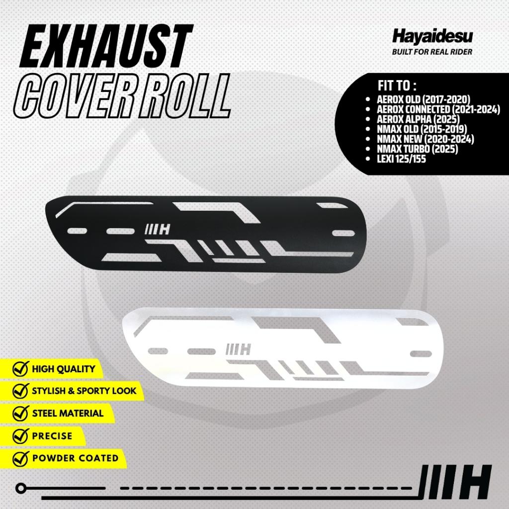 Ốp bảo vệ pô Hayaidesu cho Yamaha NMAX, NVX, Lexi mẫu ROLL chính hãng EnerSpeed