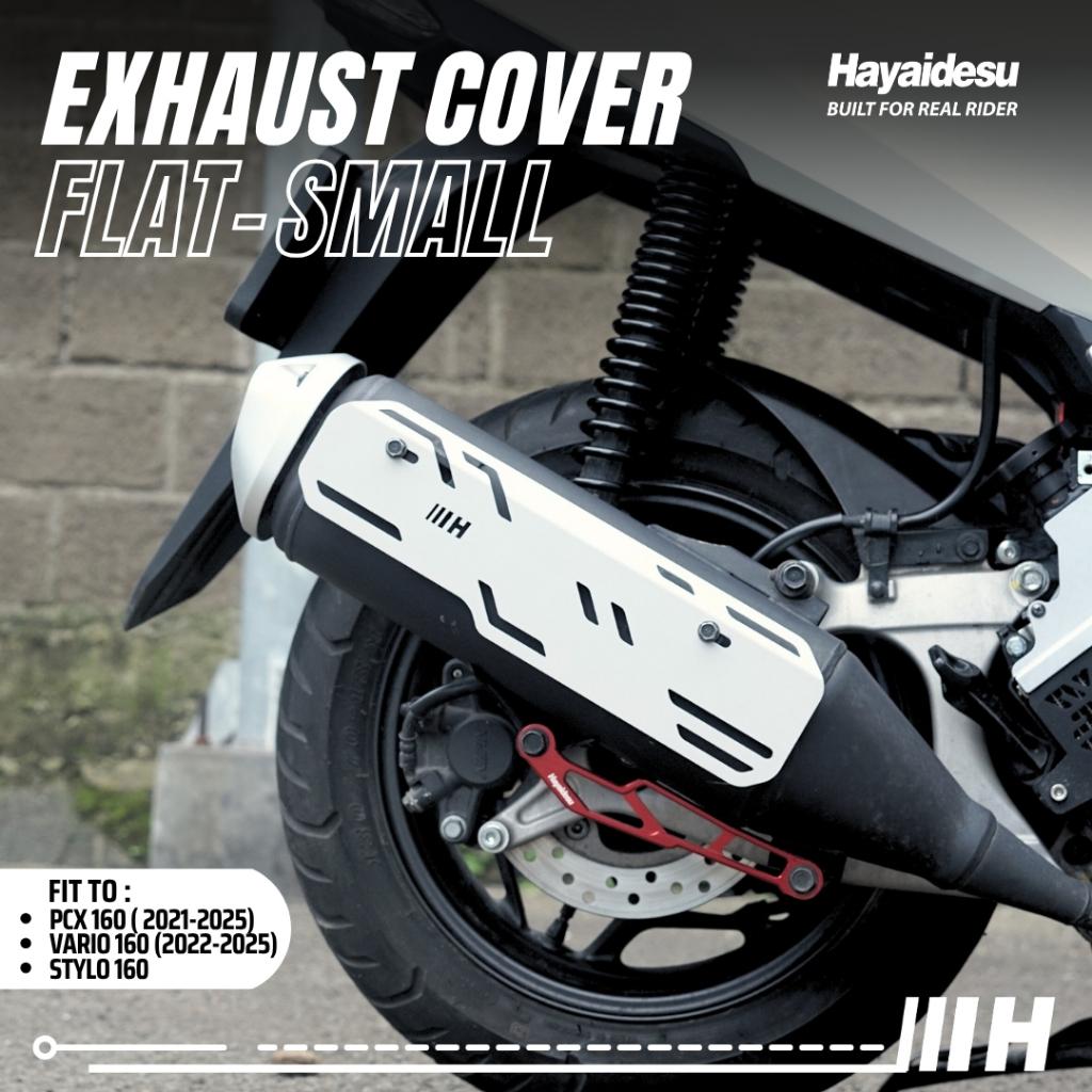 Ốp bảo vệ pô Hayaidesu cho Honda VARIO 160 / PCX 160 / STYLO 160 Flat chính hãng EnerSpeed