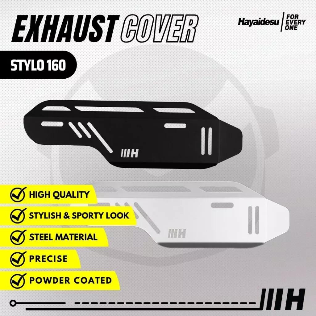 Ốp bảo vệ pô Hayaidesu cho Honda Stylo 160 chính hãng EnerSpeed